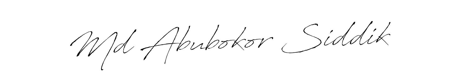 Create a beautiful signature design for name Md Abubokor Siddik. With this signature (Antro_Vectra) fonts, you can make a handwritten signature for free. Md Abubokor Siddik signature style 6 images and pictures png