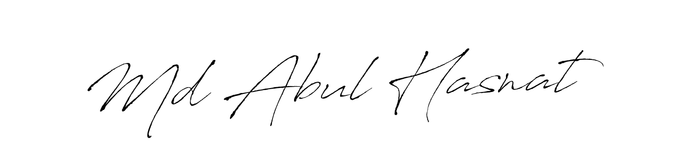 Also we have Md Abul Hasnat name is the best signature style. Create professional handwritten signature collection using Antro_Vectra autograph style. Md Abul Hasnat signature style 6 images and pictures png