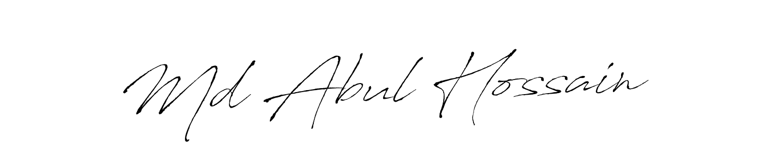 Also we have Md Abul Hossain name is the best signature style. Create professional handwritten signature collection using Antro_Vectra autograph style. Md Abul Hossain signature style 6 images and pictures png