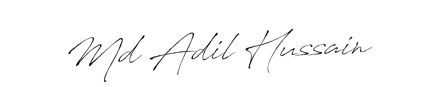 Make a beautiful signature design for name Md Adil Hussain. With this signature (Antro_Vectra) style, you can create a handwritten signature for free. Md Adil Hussain signature style 6 images and pictures png