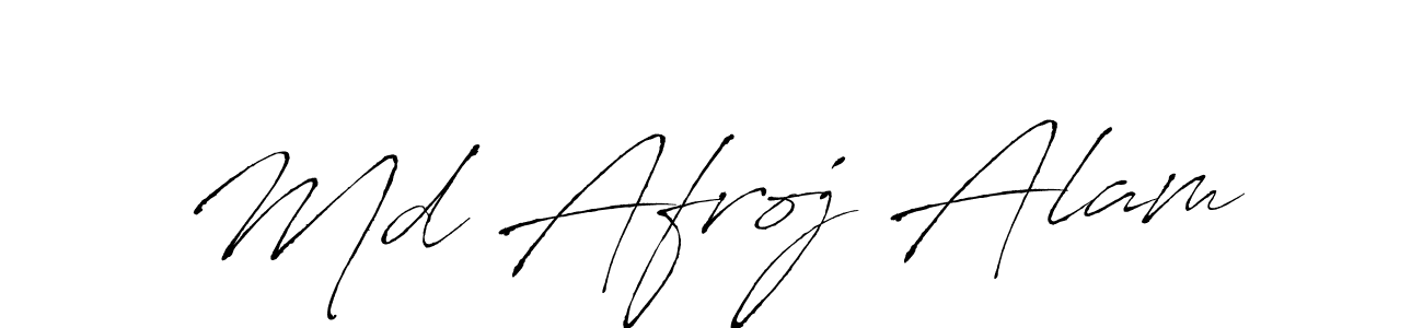 How to make Md Afroj Alam name signature. Use Antro_Vectra style for creating short signs online. This is the latest handwritten sign. Md Afroj Alam signature style 6 images and pictures png