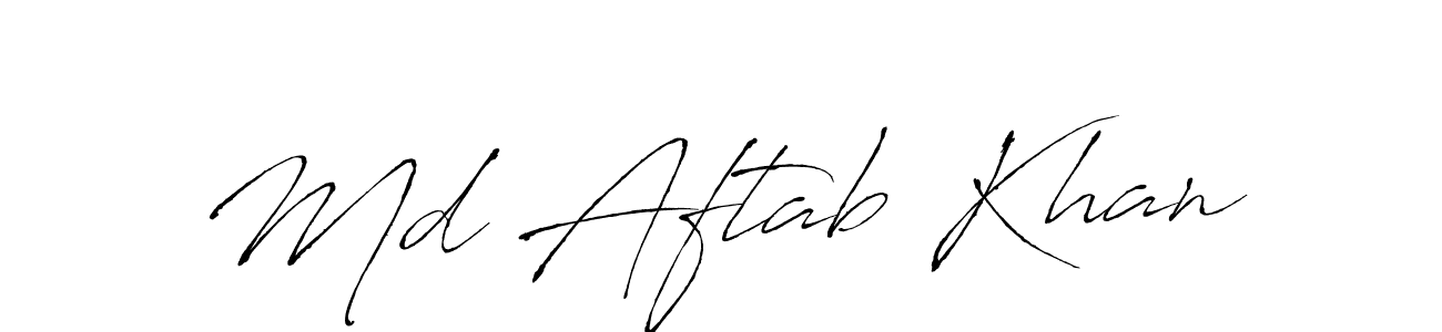 This is the best signature style for the Md Aftab Khan name. Also you like these signature font (Antro_Vectra). Mix name signature. Md Aftab Khan signature style 6 images and pictures png