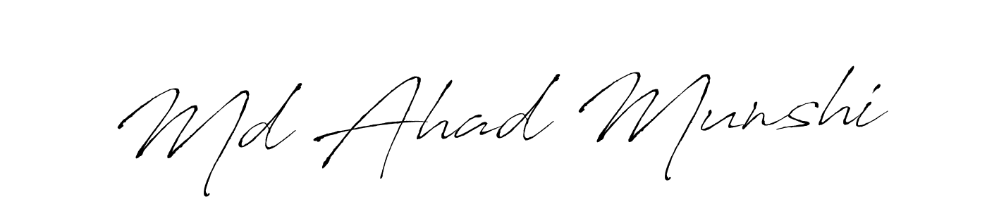 Md Ahad Munshi stylish signature style. Best Handwritten Sign (Antro_Vectra) for my name. Handwritten Signature Collection Ideas for my name Md Ahad Munshi. Md Ahad Munshi signature style 6 images and pictures png