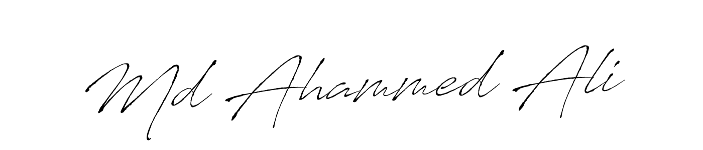 Design your own signature with our free online signature maker. With this signature software, you can create a handwritten (Antro_Vectra) signature for name Md Ahammed Ali. Md Ahammed Ali signature style 6 images and pictures png