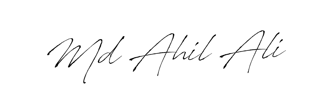Design your own signature with our free online signature maker. With this signature software, you can create a handwritten (Antro_Vectra) signature for name Md Ahil Ali. Md Ahil Ali signature style 6 images and pictures png