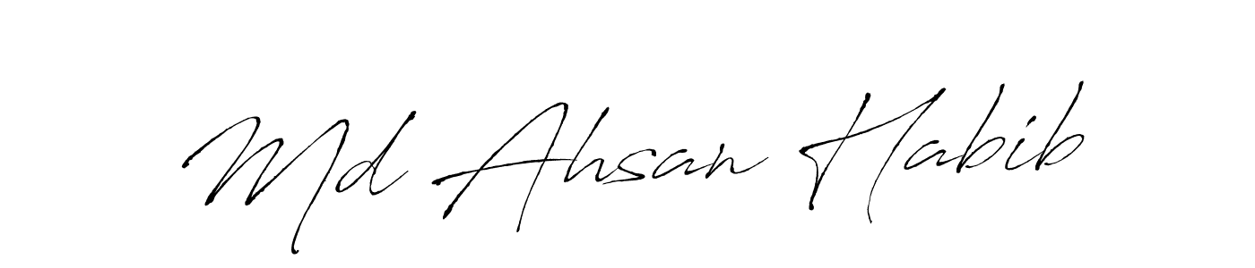 Design your own signature with our free online signature maker. With this signature software, you can create a handwritten (Antro_Vectra) signature for name Md Ahsan Habib. Md Ahsan Habib signature style 6 images and pictures png