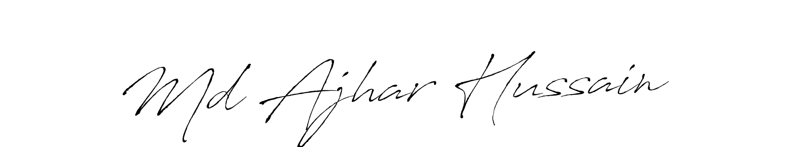 if you are searching for the best signature style for your name Md Ajhar Hussain. so please give up your signature search. here we have designed multiple signature styles  using Antro_Vectra. Md Ajhar Hussain signature style 6 images and pictures png