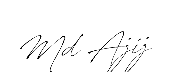 Md Ajij stylish signature style. Best Handwritten Sign (Antro_Vectra) for my name. Handwritten Signature Collection Ideas for my name Md Ajij. Md Ajij signature style 6 images and pictures png