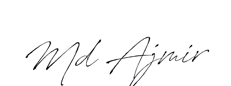 How to make Md Ajmir signature? Antro_Vectra is a professional autograph style. Create handwritten signature for Md Ajmir name. Md Ajmir signature style 6 images and pictures png