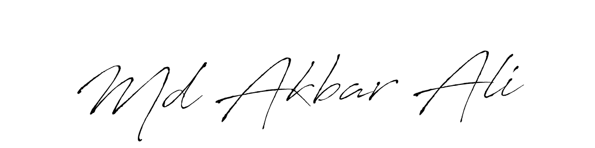 Create a beautiful signature design for name Md Akbar Ali. With this signature (Antro_Vectra) fonts, you can make a handwritten signature for free. Md Akbar Ali signature style 6 images and pictures png