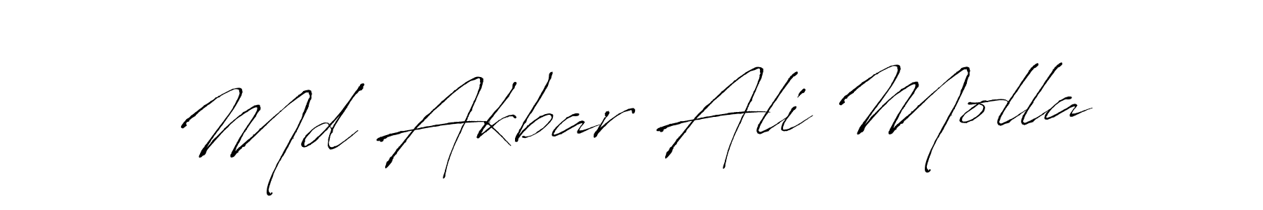 Create a beautiful signature design for name Md Akbar Ali Molla. With this signature (Antro_Vectra) fonts, you can make a handwritten signature for free. Md Akbar Ali Molla signature style 6 images and pictures png