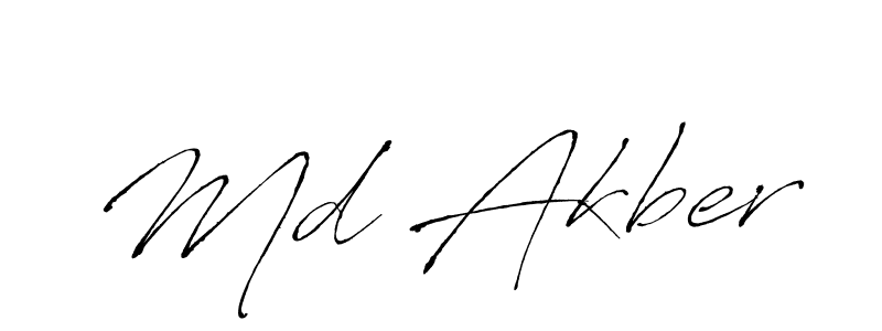 Make a beautiful signature design for name Md Akber. With this signature (Antro_Vectra) style, you can create a handwritten signature for free. Md Akber signature style 6 images and pictures png