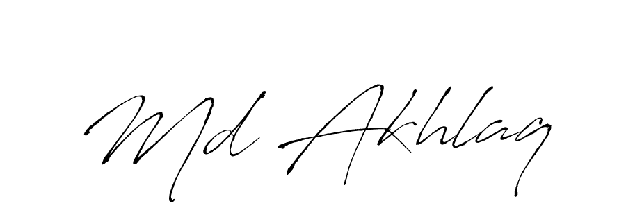 Use a signature maker to create a handwritten signature online. With this signature software, you can design (Antro_Vectra) your own signature for name Md Akhlaq. Md Akhlaq signature style 6 images and pictures png