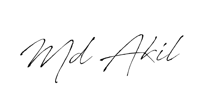 Make a beautiful signature design for name Md Akil. With this signature (Antro_Vectra) style, you can create a handwritten signature for free. Md Akil signature style 6 images and pictures png