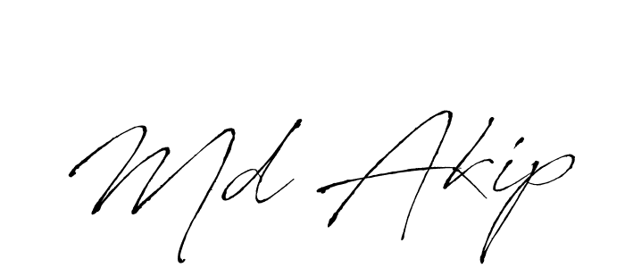 Use a signature maker to create a handwritten signature online. With this signature software, you can design (Antro_Vectra) your own signature for name Md Akip. Md Akip signature style 6 images and pictures png