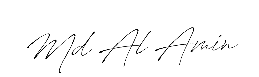How to make Md Al Amin signature? Antro_Vectra is a professional autograph style. Create handwritten signature for Md Al Amin name. Md Al Amin signature style 6 images and pictures png