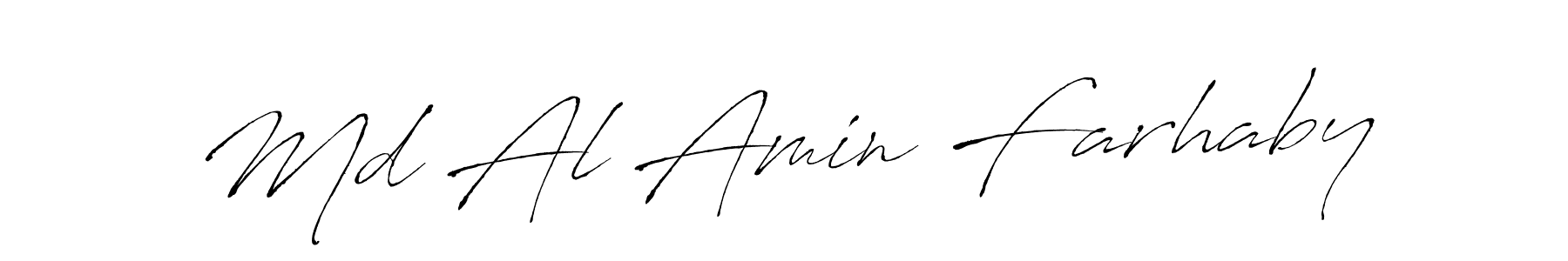 How to make Md Al Amin Farhaby name signature. Use Antro_Vectra style for creating short signs online. This is the latest handwritten sign. Md Al Amin Farhaby signature style 6 images and pictures png