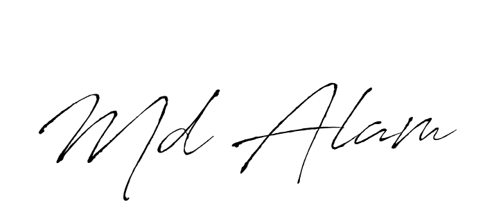 The best way (Antro_Vectra) to make a short signature is to pick only two or three words in your name. The name Md Alam include a total of six letters. For converting this name. Md Alam signature style 6 images and pictures png