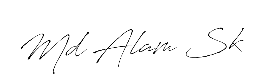 This is the best signature style for the Md Alam Sk name. Also you like these signature font (Antro_Vectra). Mix name signature. Md Alam Sk signature style 6 images and pictures png