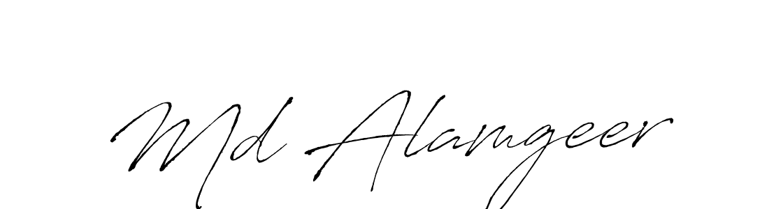 How to make Md Alamgeer name signature. Use Antro_Vectra style for creating short signs online. This is the latest handwritten sign. Md Alamgeer signature style 6 images and pictures png