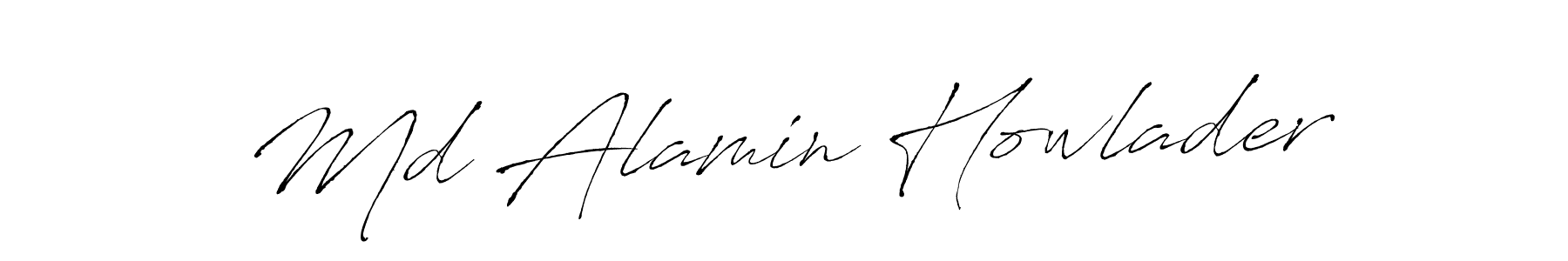 Create a beautiful signature design for name Md Alamin Howlader. With this signature (Antro_Vectra) fonts, you can make a handwritten signature for free. Md Alamin Howlader signature style 6 images and pictures png