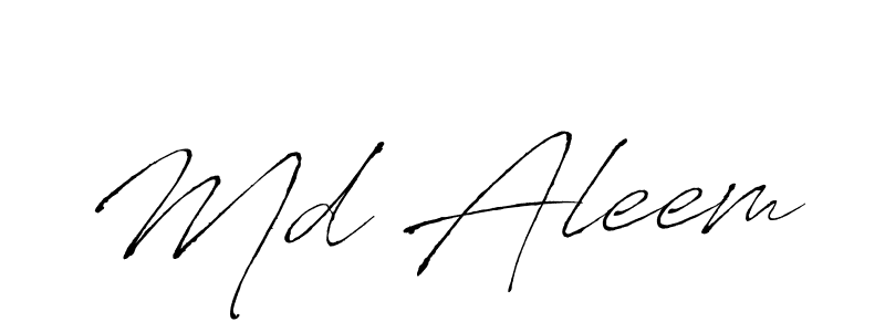 Also we have Md Aleem name is the best signature style. Create professional handwritten signature collection using Antro_Vectra autograph style. Md Aleem signature style 6 images and pictures png