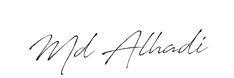 You should practise on your own different ways (Antro_Vectra) to write your name (Md Alhadi) in signature. don't let someone else do it for you. Md Alhadi signature style 6 images and pictures png