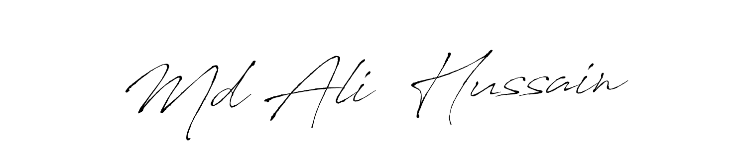 Antro_Vectra is a professional signature style that is perfect for those who want to add a touch of class to their signature. It is also a great choice for those who want to make their signature more unique. Get Md Ali  Hussain name to fancy signature for free. Md Ali  Hussain signature style 6 images and pictures png
