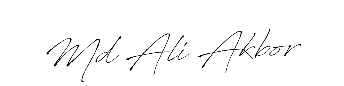 How to make Md Ali Akbor signature? Antro_Vectra is a professional autograph style. Create handwritten signature for Md Ali Akbor name. Md Ali Akbor signature style 6 images and pictures png