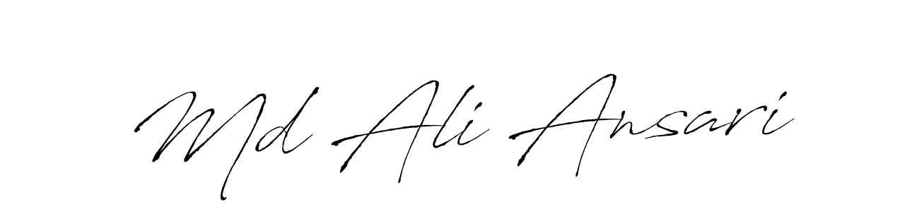 How to make Md Ali Ansari signature? Antro_Vectra is a professional autograph style. Create handwritten signature for Md Ali Ansari name. Md Ali Ansari signature style 6 images and pictures png