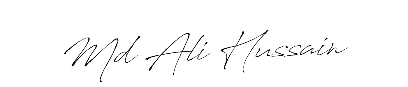 Make a beautiful signature design for name Md Ali Hussain. With this signature (Antro_Vectra) style, you can create a handwritten signature for free. Md Ali Hussain signature style 6 images and pictures png