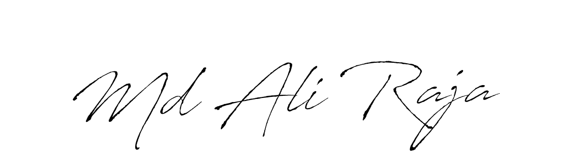 How to make Md Ali Raja name signature. Use Antro_Vectra style for creating short signs online. This is the latest handwritten sign. Md Ali Raja signature style 6 images and pictures png