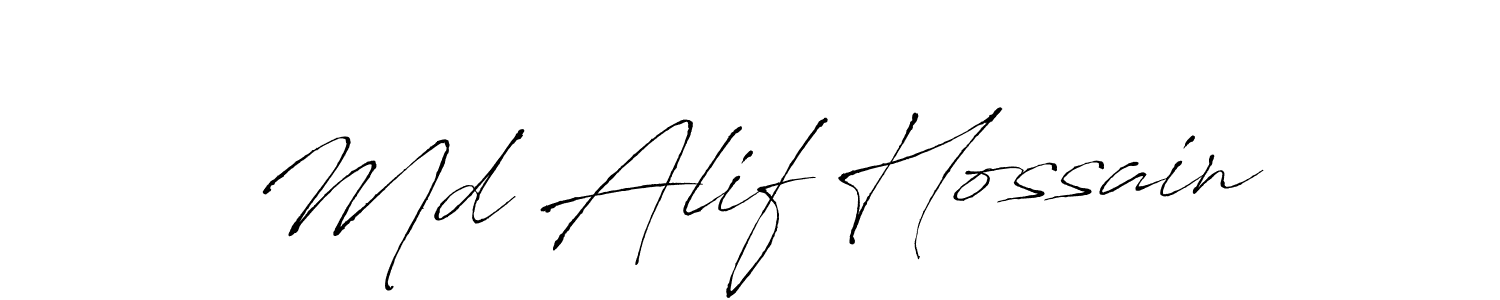 Similarly Antro_Vectra is the best handwritten signature design. Signature creator online .You can use it as an online autograph creator for name Md Alif Hossain. Md Alif Hossain signature style 6 images and pictures png