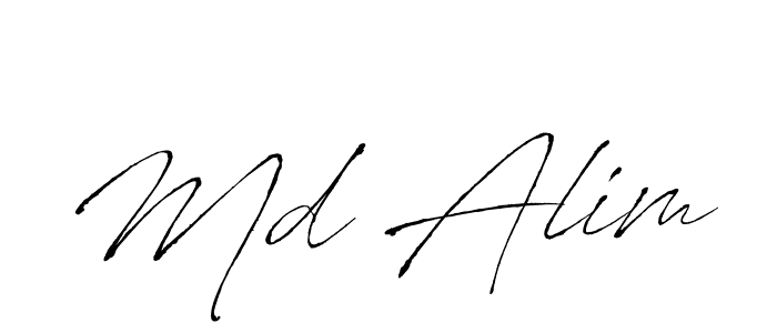 Create a beautiful signature design for name Md Alim. With this signature (Antro_Vectra) fonts, you can make a handwritten signature for free. Md Alim signature style 6 images and pictures png