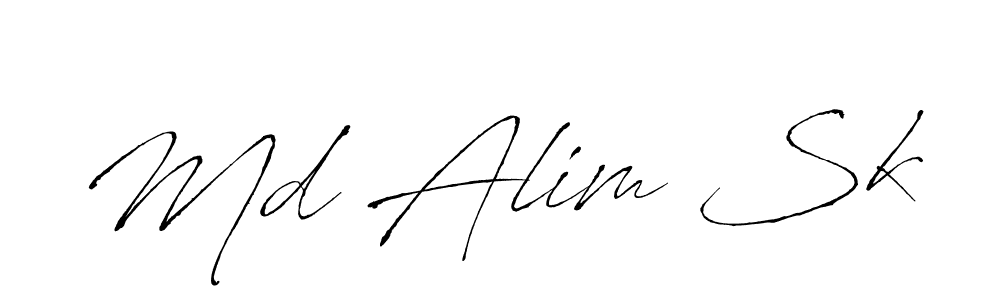 This is the best signature style for the Md Alim Sk name. Also you like these signature font (Antro_Vectra). Mix name signature. Md Alim Sk signature style 6 images and pictures png