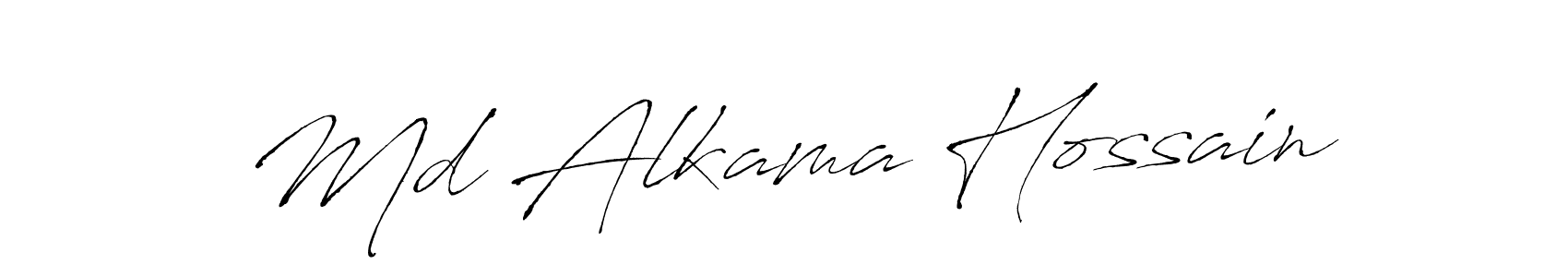 Create a beautiful signature design for name Md Alkama Hossain. With this signature (Antro_Vectra) fonts, you can make a handwritten signature for free. Md Alkama Hossain signature style 6 images and pictures png