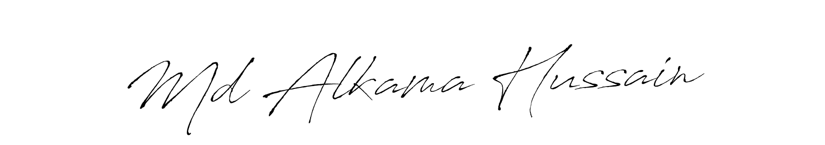 Also we have Md Alkama Hussain name is the best signature style. Create professional handwritten signature collection using Antro_Vectra autograph style. Md Alkama Hussain signature style 6 images and pictures png