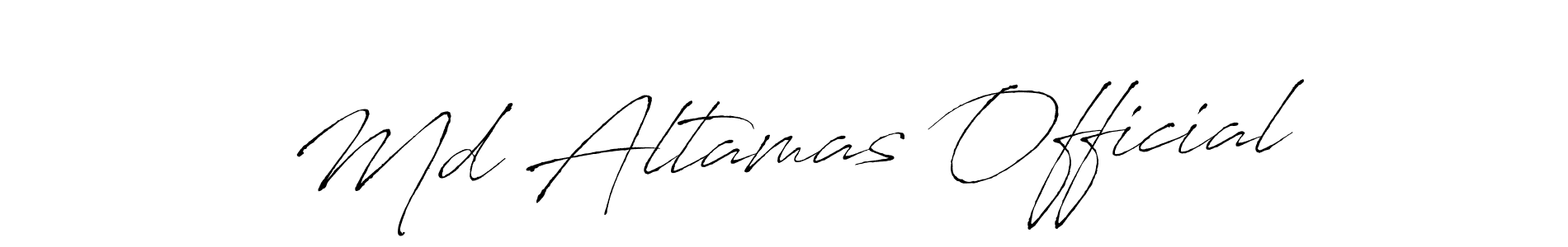 Use a signature maker to create a handwritten signature online. With this signature software, you can design (Antro_Vectra) your own signature for name Md Altamas Official. Md Altamas Official signature style 6 images and pictures png