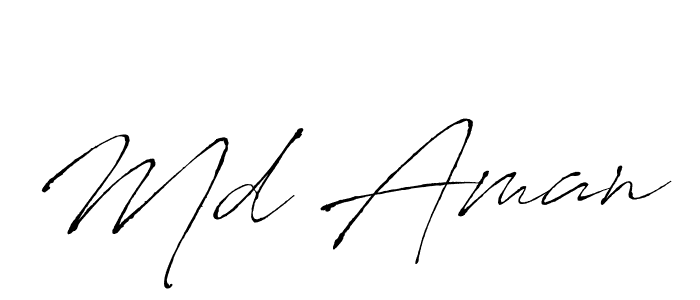 Design your own signature with our free online signature maker. With this signature software, you can create a handwritten (Antro_Vectra) signature for name Md Aman. Md Aman signature style 6 images and pictures png