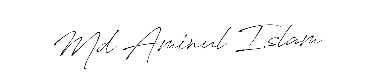 How to make Md Aminul Islam name signature. Use Antro_Vectra style for creating short signs online. This is the latest handwritten sign. Md Aminul Islam signature style 6 images and pictures png