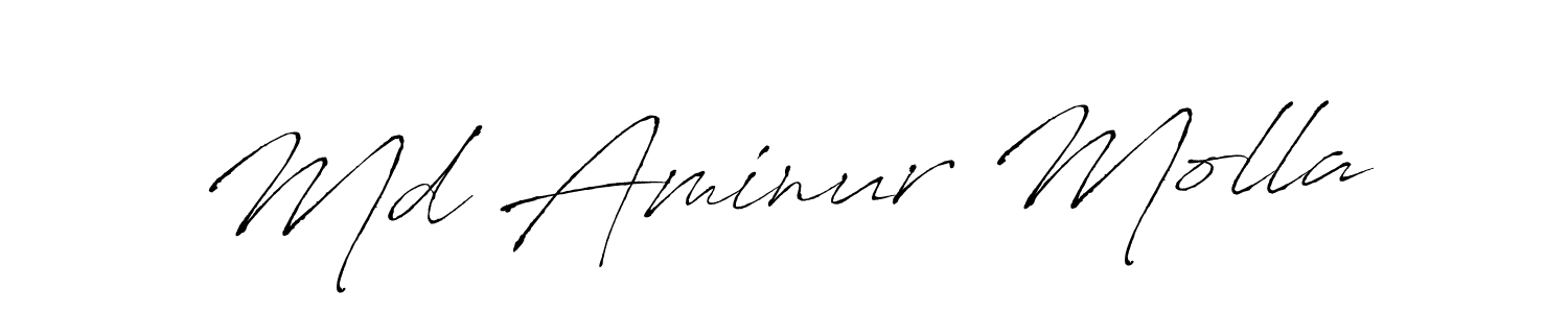 How to make Md Aminur Molla signature? Antro_Vectra is a professional autograph style. Create handwritten signature for Md Aminur Molla name. Md Aminur Molla signature style 6 images and pictures png