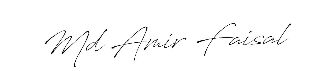 Create a beautiful signature design for name Md Amir Faisal. With this signature (Antro_Vectra) fonts, you can make a handwritten signature for free. Md Amir Faisal signature style 6 images and pictures png