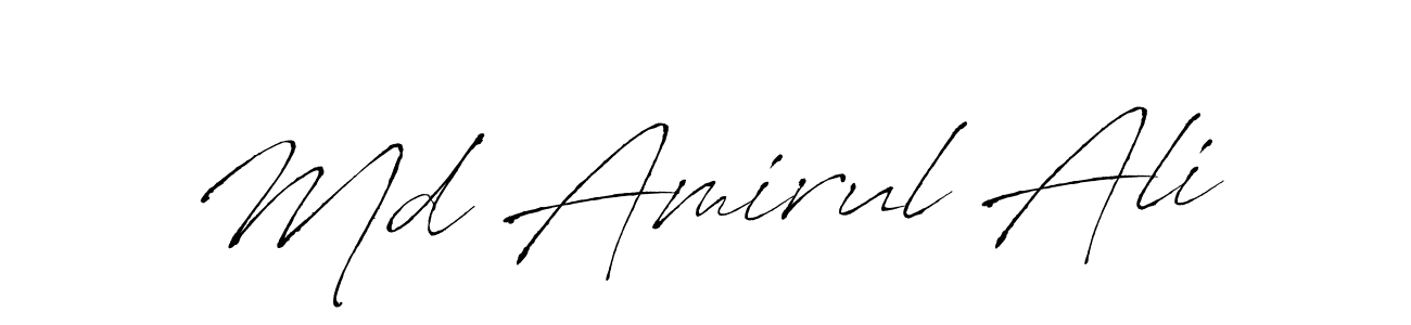 How to make Md Amirul Ali name signature. Use Antro_Vectra style for creating short signs online. This is the latest handwritten sign. Md Amirul Ali signature style 6 images and pictures png
