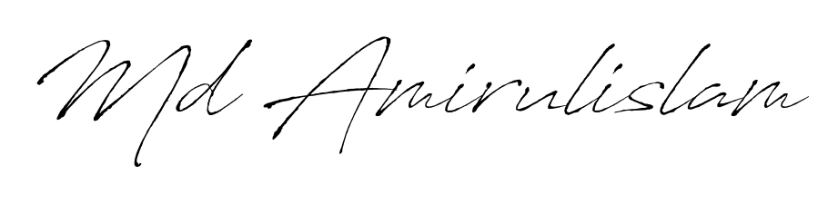 Make your name Md Amirulislam memorable on every contract using Antro_Vectra autograph style. Instant transparent background export available. Md Amirulislam signature style 6 images and pictures png