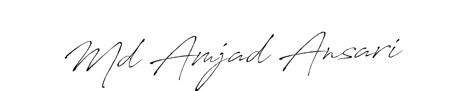 How to make Md Amjad Ansari name signature. Use Antro_Vectra style for creating short signs online. This is the latest handwritten sign. Md Amjad Ansari signature style 6 images and pictures png