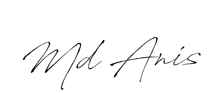 Use a signature maker to create a handwritten signature online. With this signature software, you can design (Antro_Vectra) your own signature for name Md Anis. Md Anis signature style 6 images and pictures png