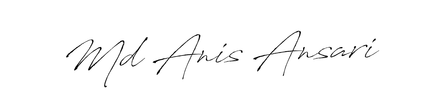 How to make Md Anis Ansari name signature. Use Antro_Vectra style for creating short signs online. This is the latest handwritten sign. Md Anis Ansari signature style 6 images and pictures png
