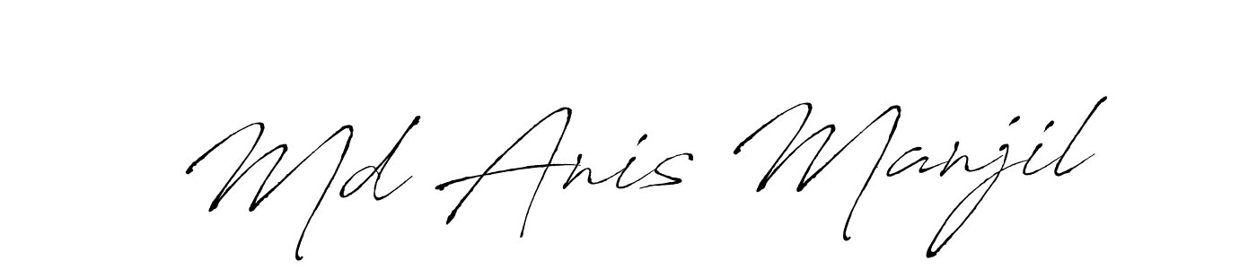 This is the best signature style for the Md Anis Manjil name. Also you like these signature font (Antro_Vectra). Mix name signature. Md Anis Manjil signature style 6 images and pictures png