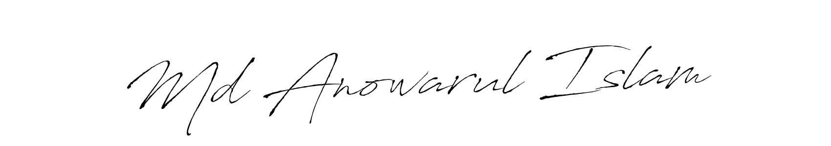 This is the best signature style for the Md Anowarul Islam name. Also you like these signature font (Antro_Vectra). Mix name signature. Md Anowarul Islam signature style 6 images and pictures png