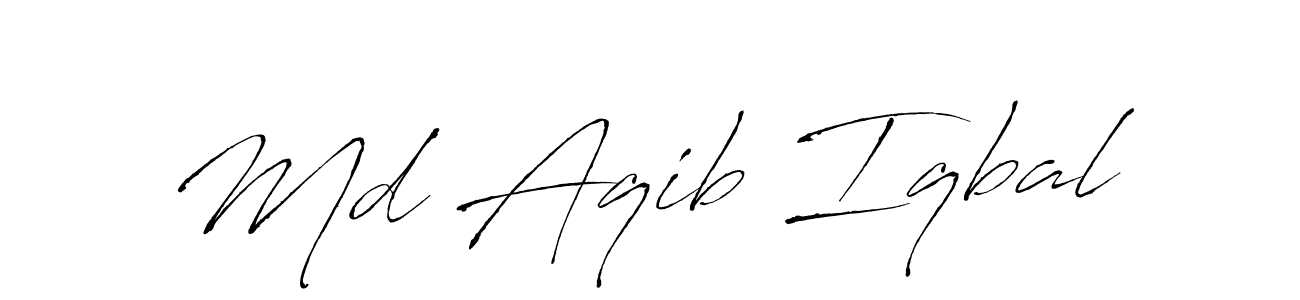 How to make Md Aqib Iqbal signature? Antro_Vectra is a professional autograph style. Create handwritten signature for Md Aqib Iqbal name. Md Aqib Iqbal signature style 6 images and pictures png